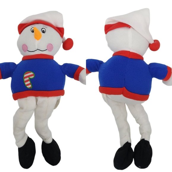 Christmas Snowman Snowwoman Plush Stuffed Toys Holiday Home Decor Lot of 3 - Picture 3 of 12